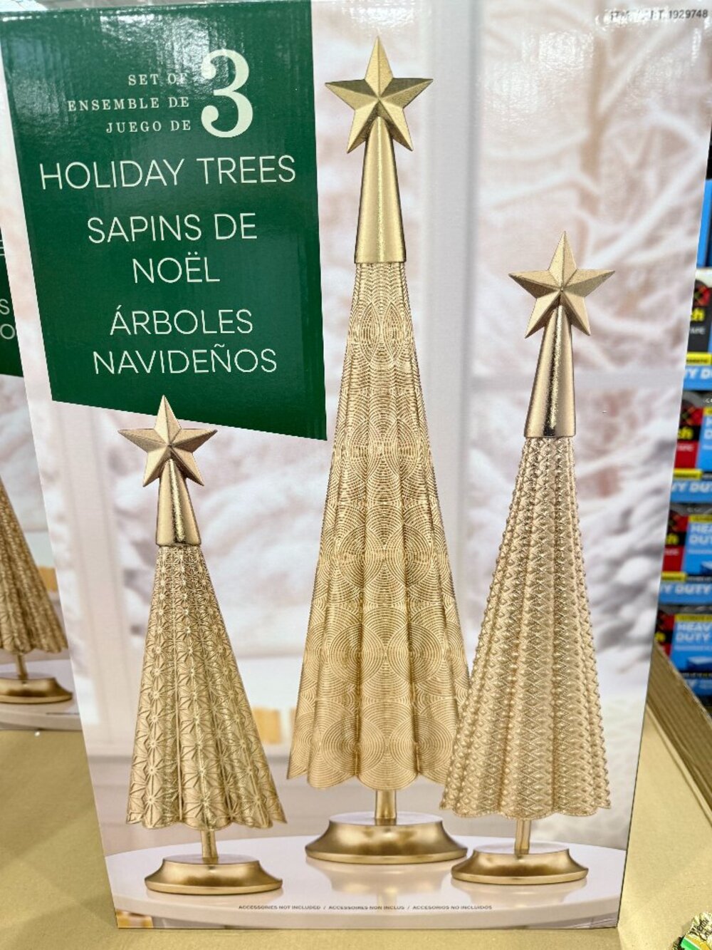 NEW Metal Inspired Holiday Trees, Set of 3